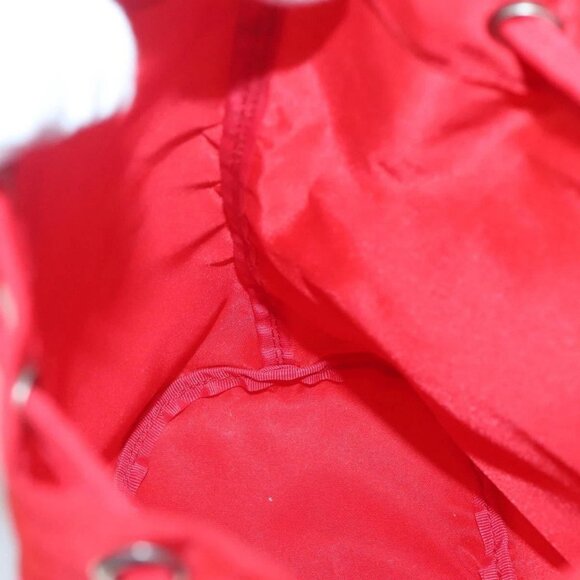 PRADA Pouch Nylon Red Silver Auth BA2656 - Picture 12 of 16